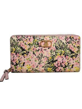 Tory Burch Gemini Link Zip Continental in Flower Field Wallet